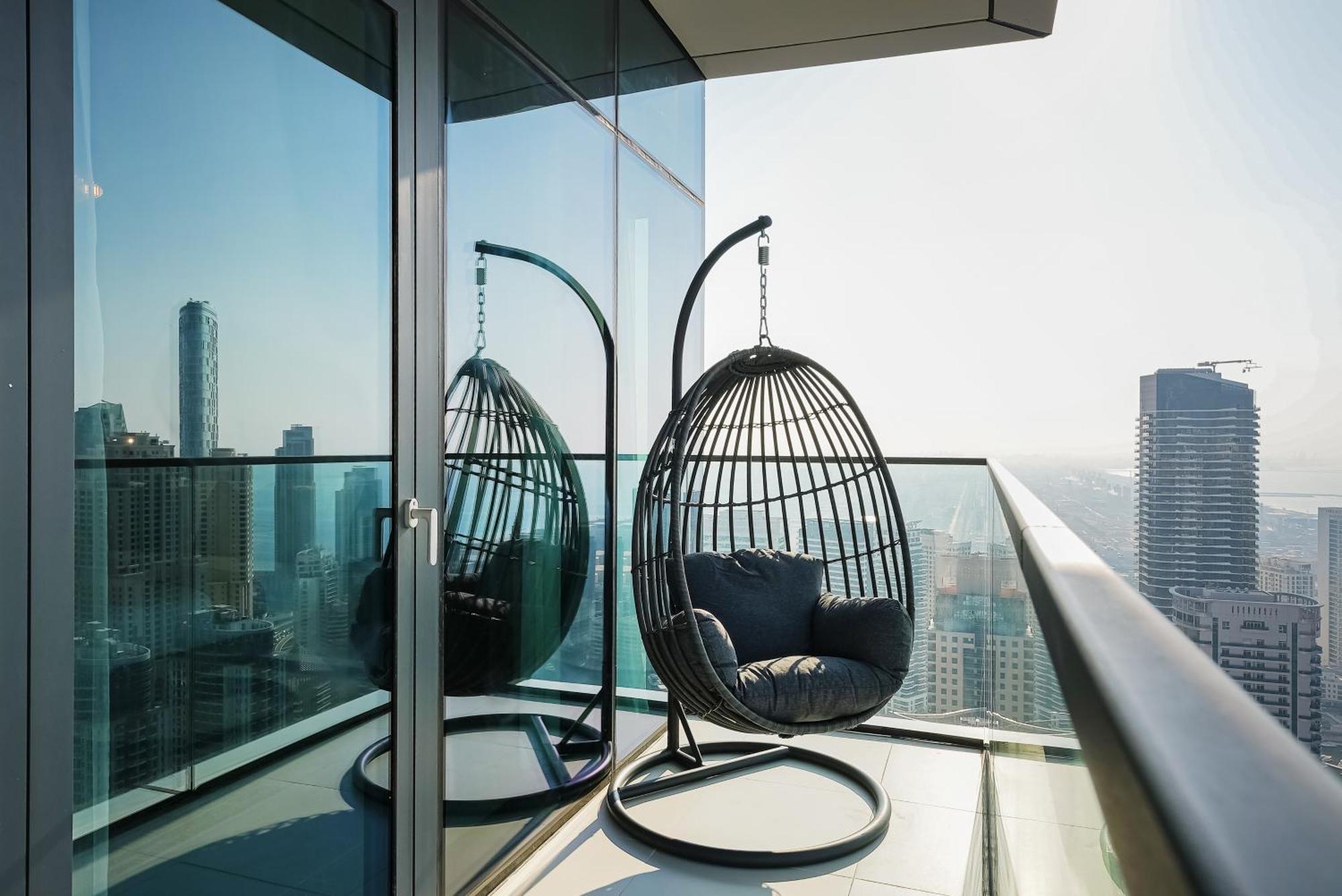 Modern 2Br High Floor Haven In Vida Dubai Marina Lägenhet Exteriör bild