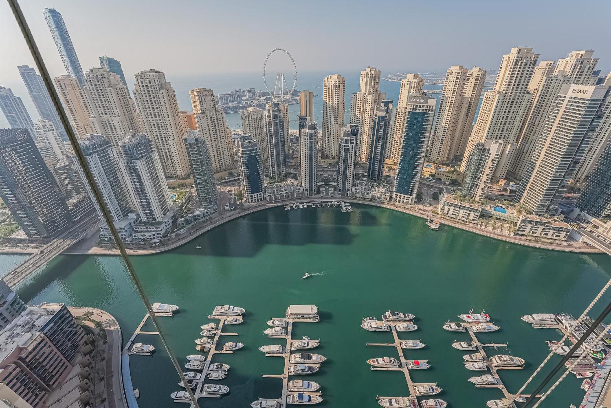 Modern 2Br High Floor Haven In Vida Dubai Marina Lägenhet Exteriör bild