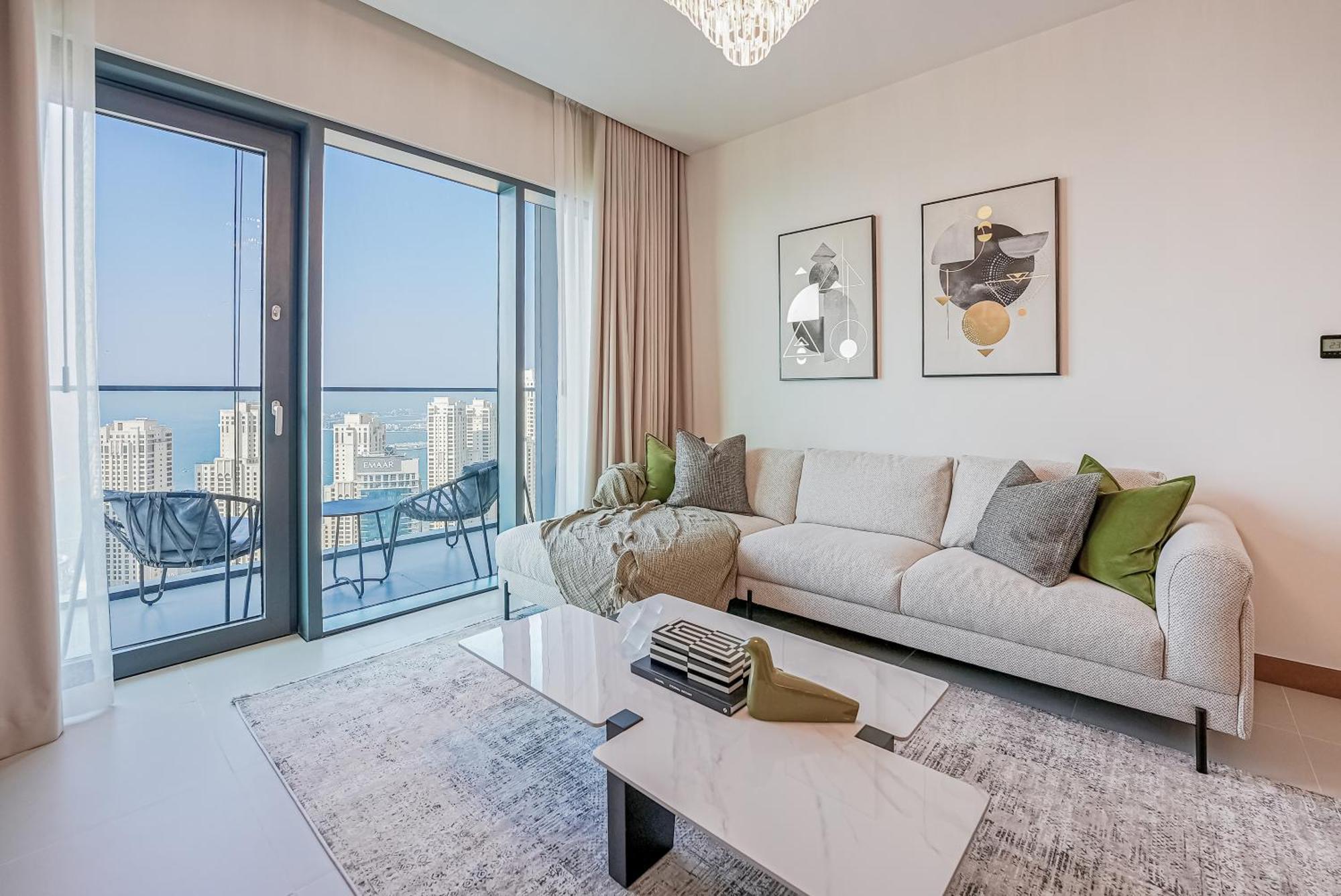 Modern 2Br High Floor Haven In Vida Dubai Marina Lägenhet Exteriör bild