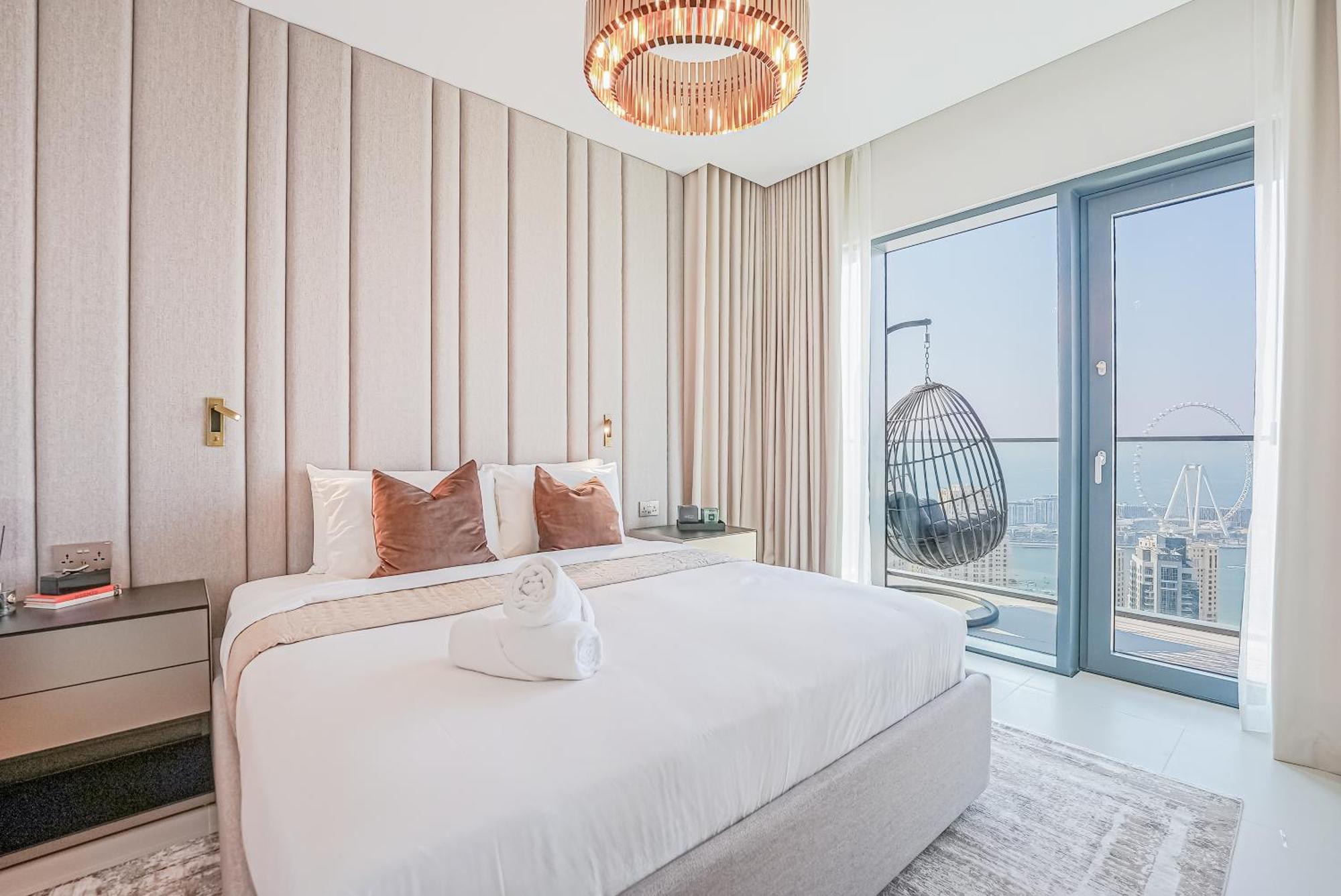 Modern 2Br High Floor Haven In Vida Dubai Marina Lägenhet Exteriör bild
